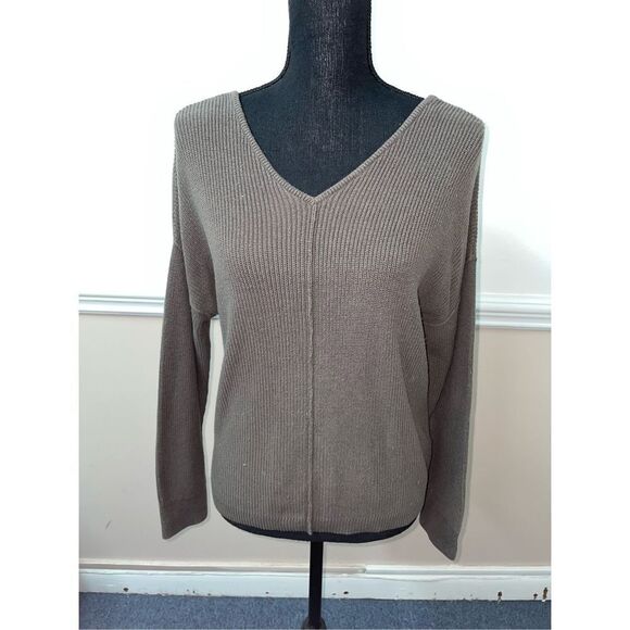 Pink Rose Green Button Up Sweater - Picture 1 of 6